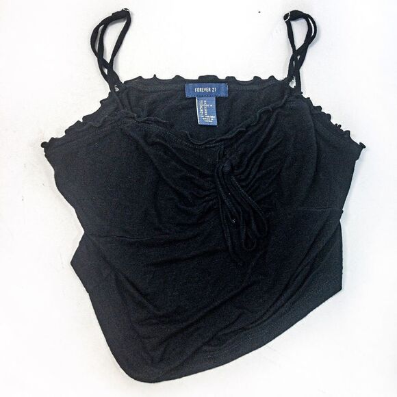 Two Pieces - Black Cropped Cami Sz M/S & Truce Daisy Dukes Jean Shorts Sz 3 - Picture 4 of 16